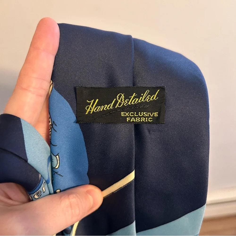 Vintage Navy and Sky Blue Tie